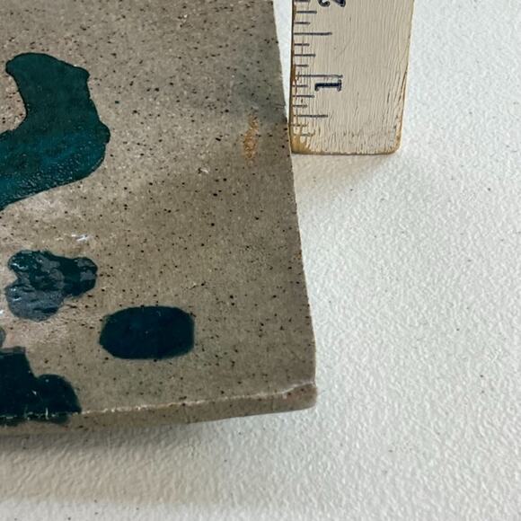 Studio Art Trinket Tray Large Square 8 x 7.5" Stoneware Signed Timber Bailey - Picture 8 of 8